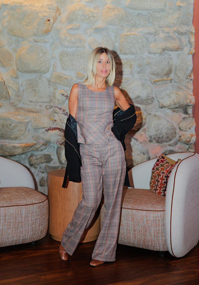 calça pantalona reta