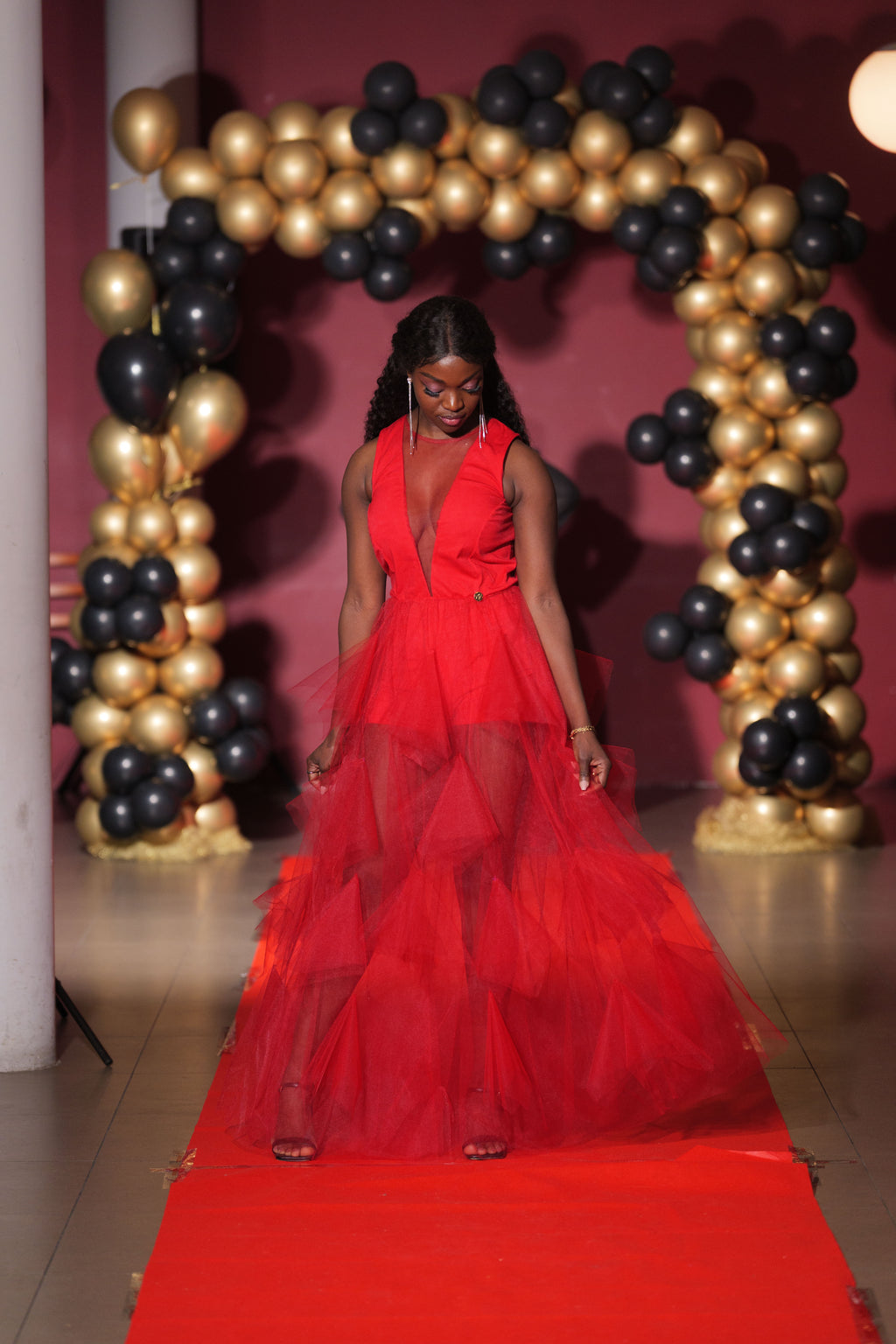 vestido de transparencias