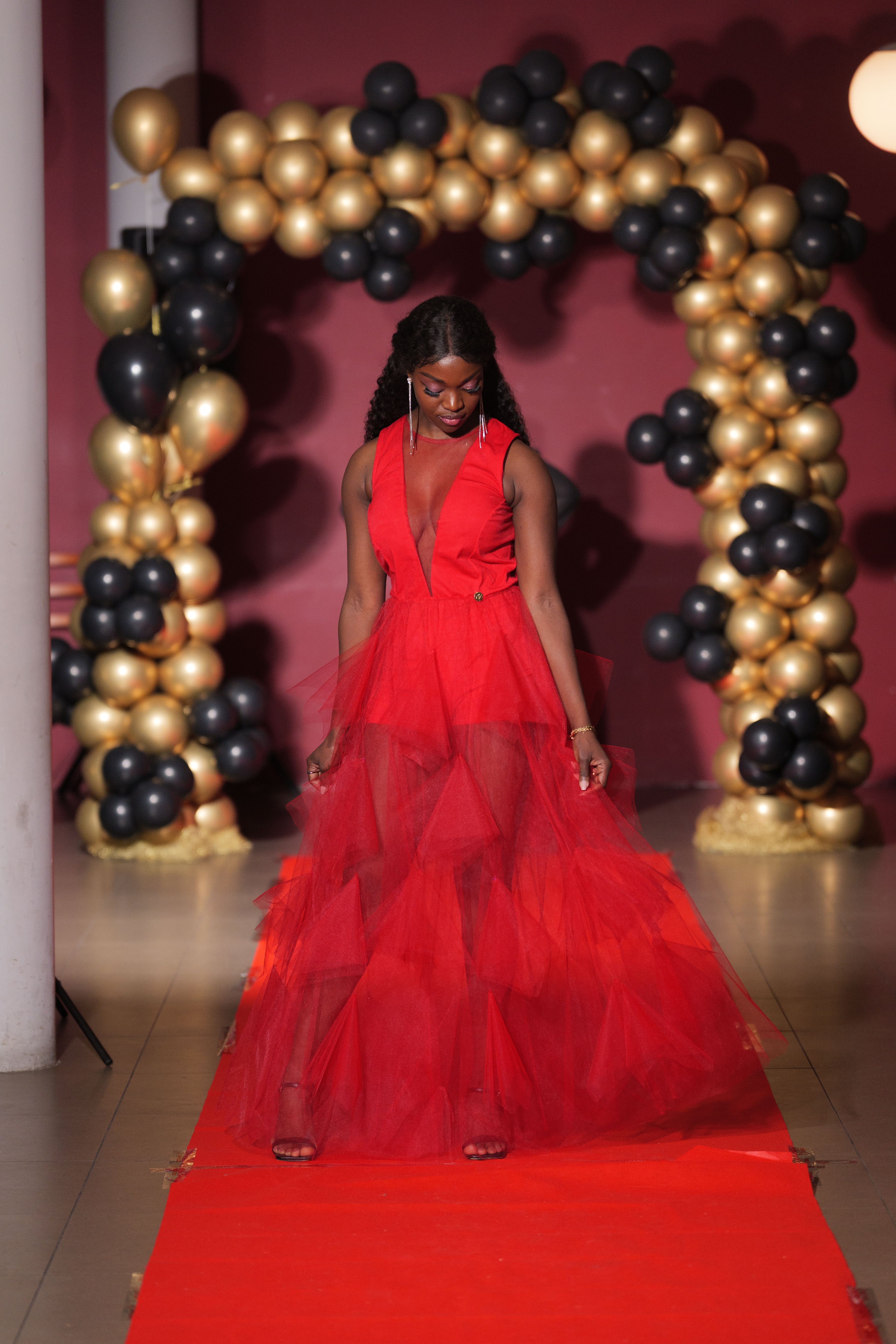 vestido de transparencias