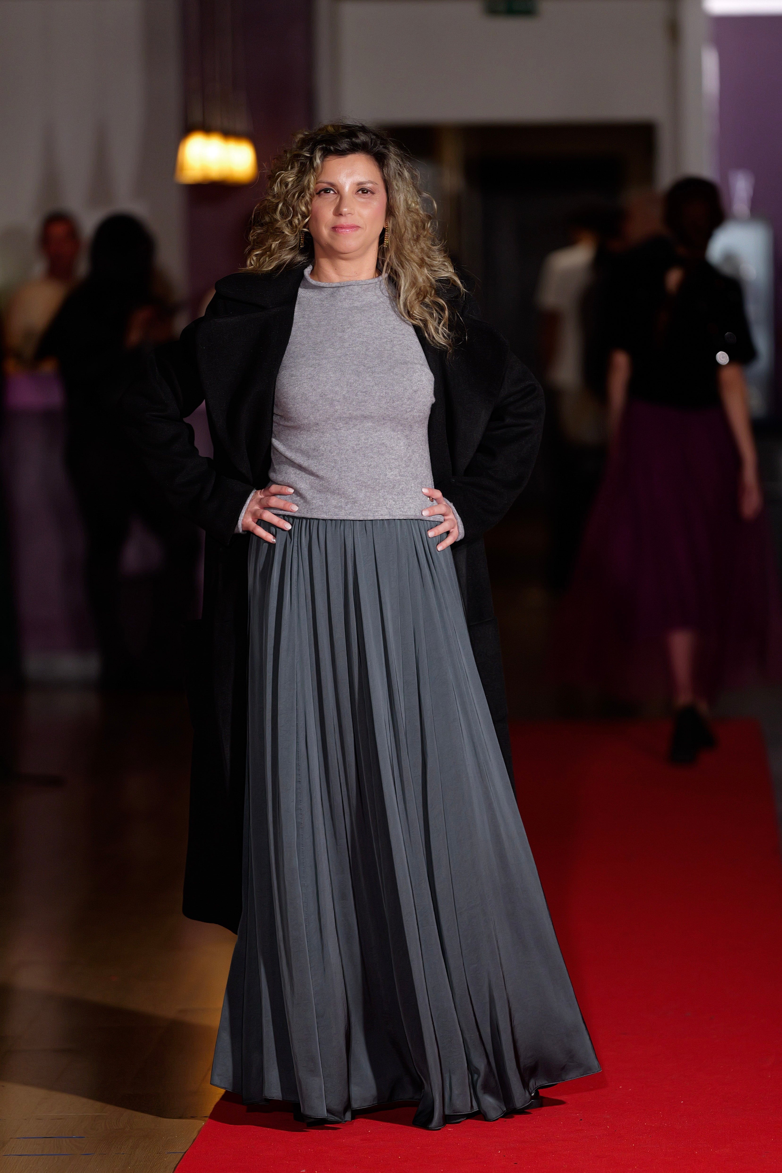 Saia evasé de cetim