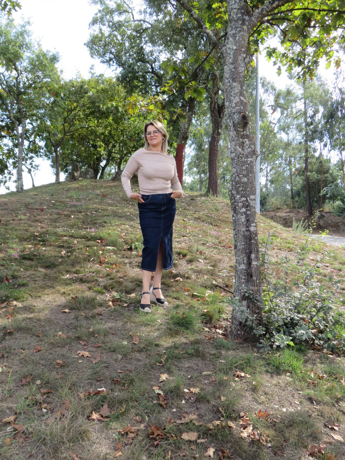 camisola de malha justa