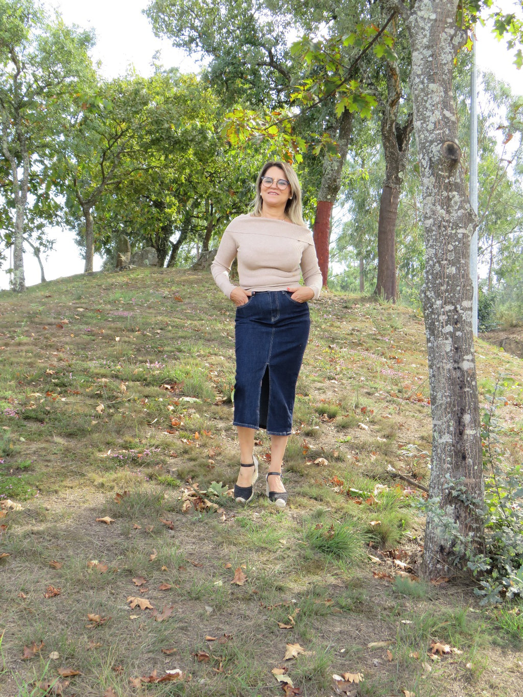 camisola de malha justa