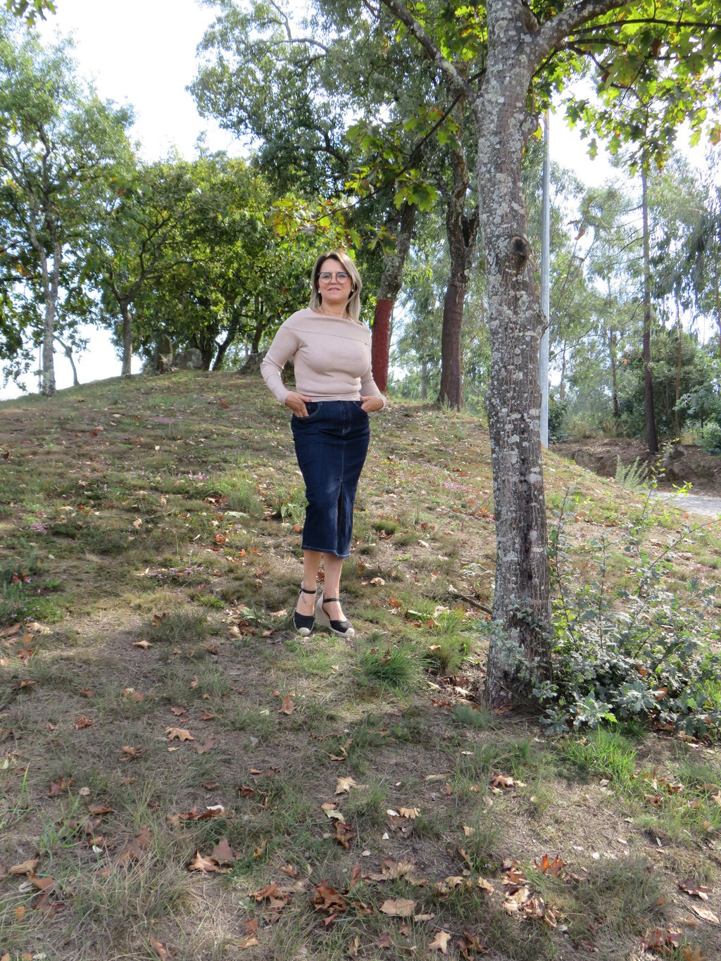 camisola de malha justa